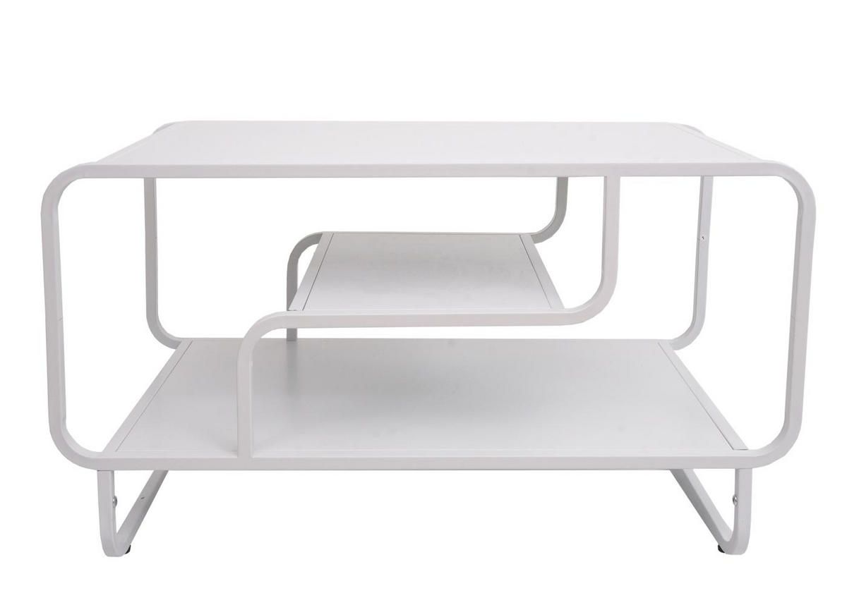 COUCHTISCH rechteck Weiß - Weiß, Metall (40/80/45cm) - MCW