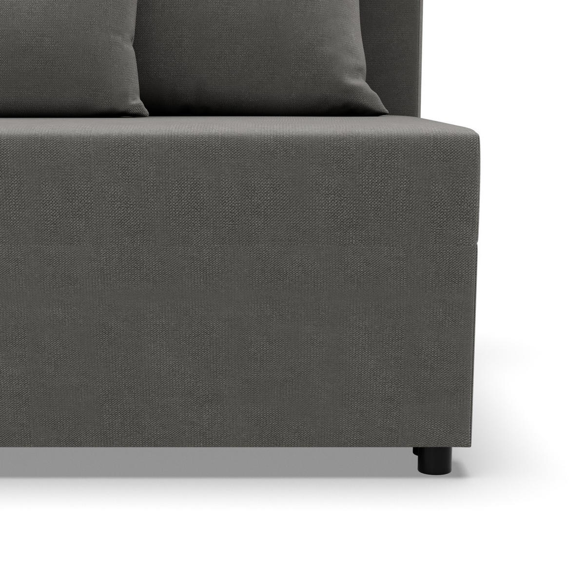 SOFA 3-SITZER MIT SCHLAFFUNKTION FERMO Grau - Grau, Textil (92/95/191cm) - Mebligo