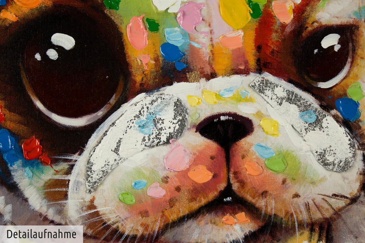 ACRYLBILD HANDGEMALT 80/80 cm - Multicolor, Holz/Textil (80/80cm) - KUNSTLOFT