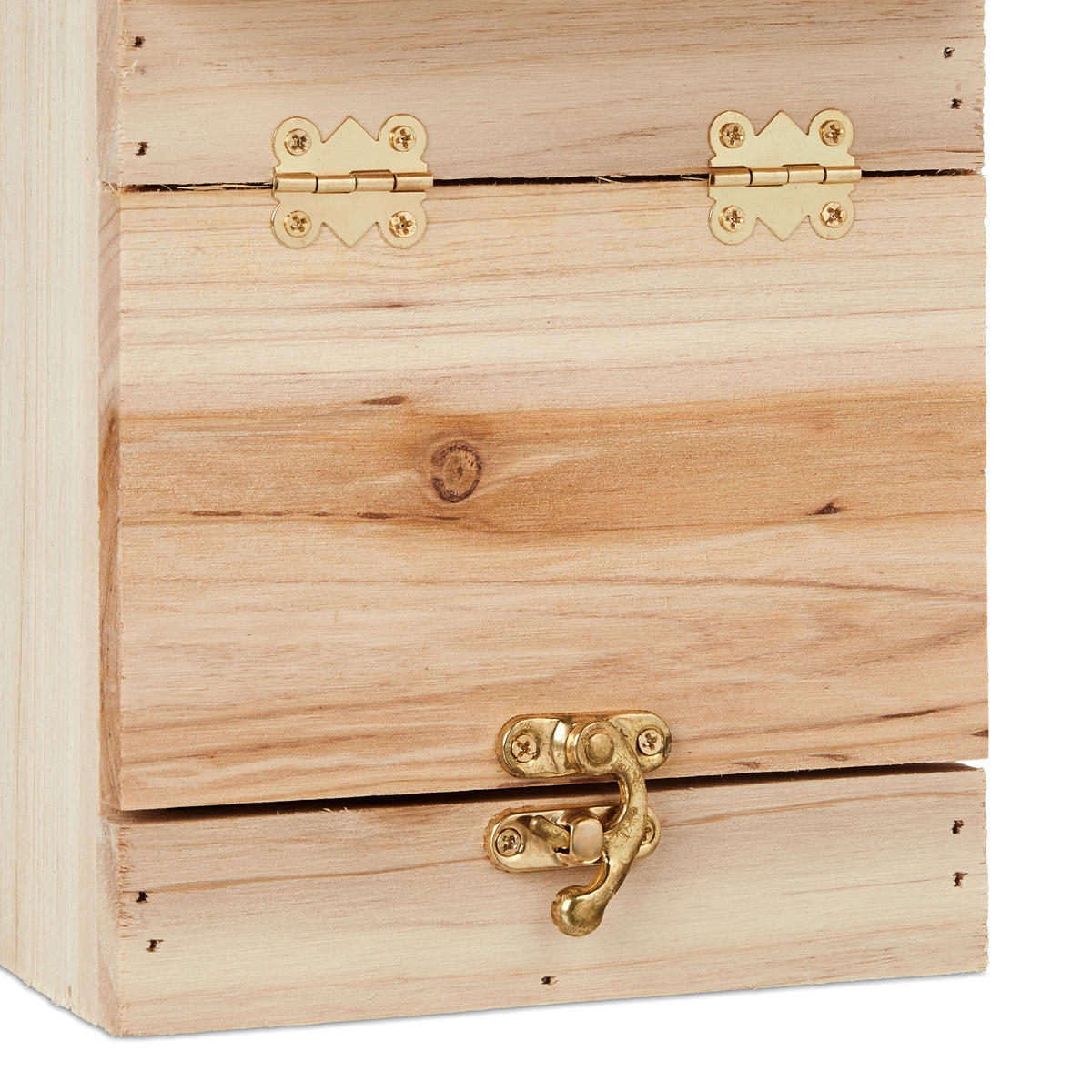 NISTKASTEN - Hellbraun, Holz/Metall (14/24.5/14cm) - Relaxdays