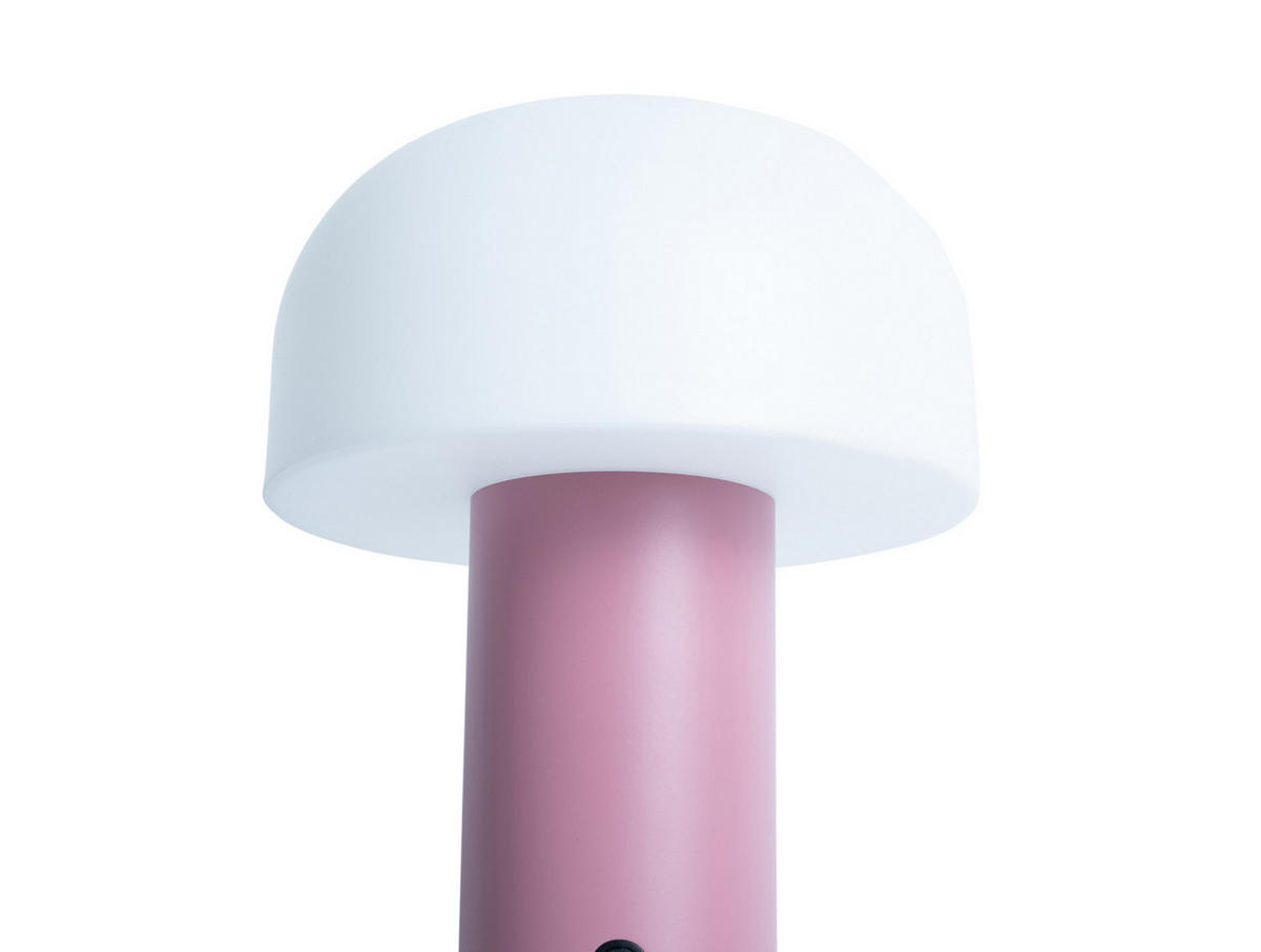 TISCHLAMPE Luca LED - Rosa - 15/22,5 cm - Pink, Kunststoff (15/15/22cm) - Leitmotiv