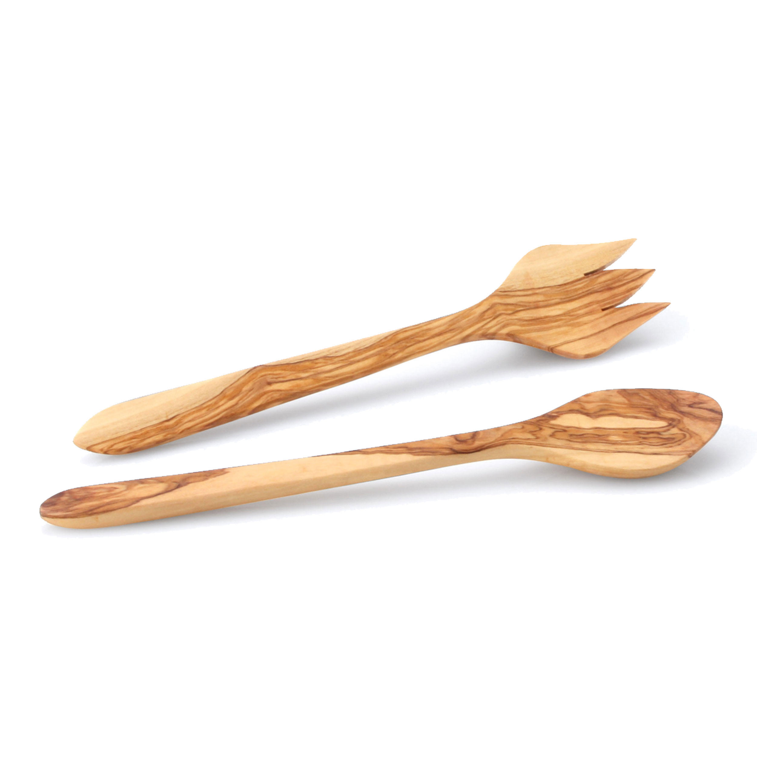 SALATBESTECK No. 2, 2-tlg., Akazienholz, L 30.5 cm - Braun, Holz (30cm) - Continenta