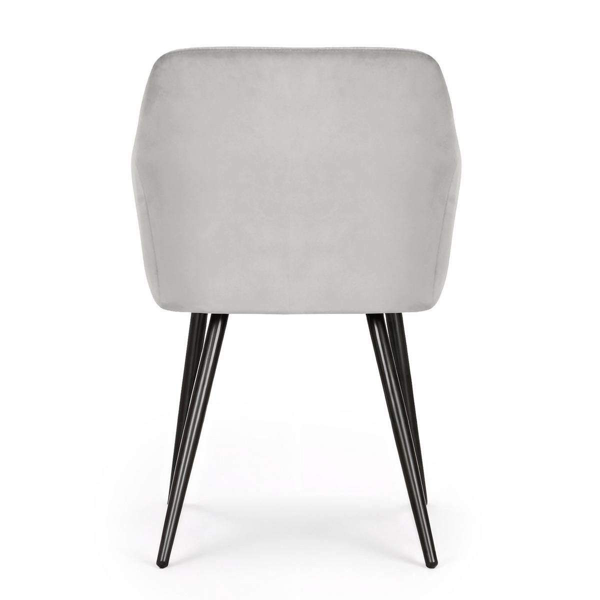 POLSTERSTUHL 2er Set, Metallbeine Grau, Schwarz 54,5/83/58 - Schwarz/Grau, Textil (55/83/58cm) - RAUMHIRSCH FURNITURE