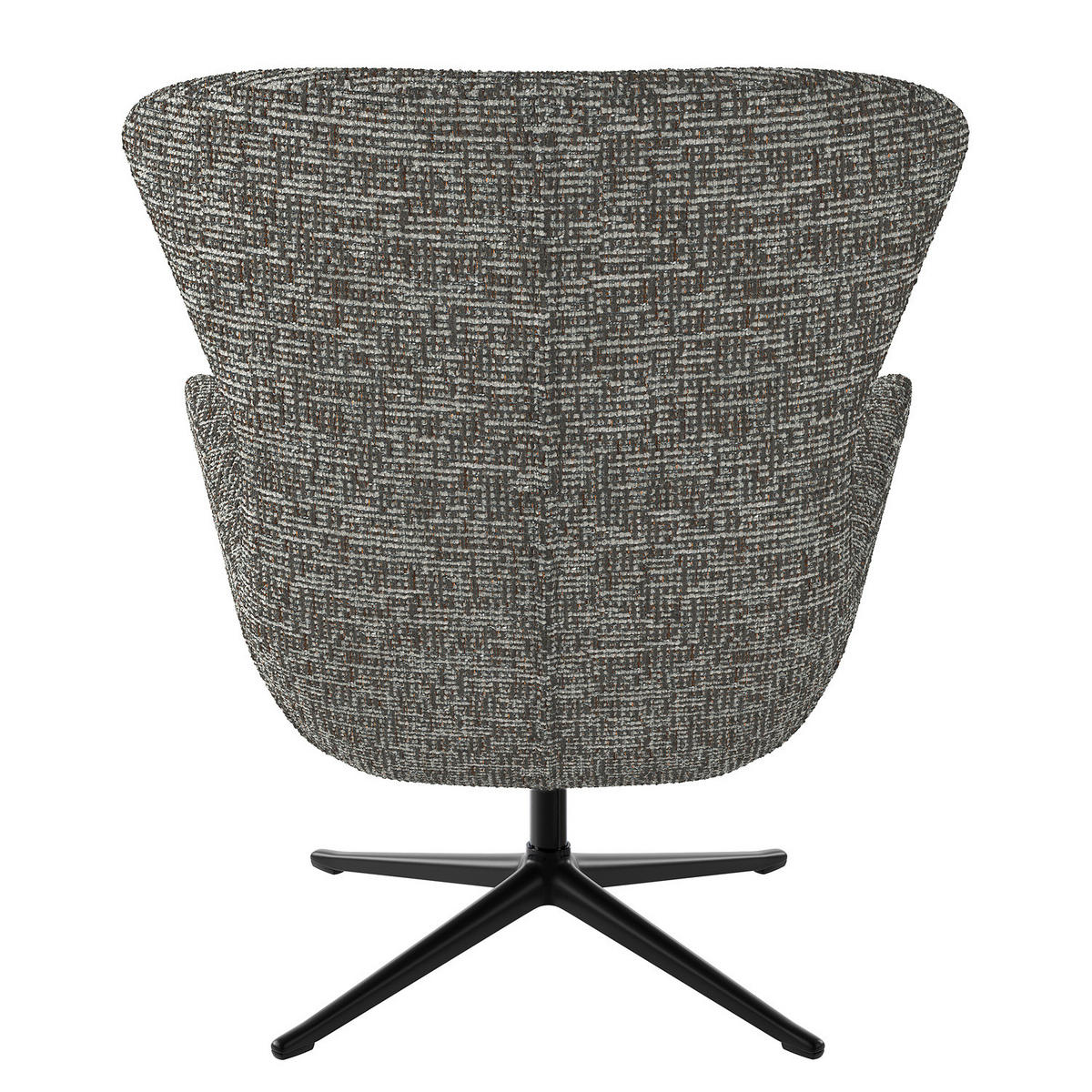 SESSEL mit Kreuzfuß - Schwarz/Grau, Textil/Metall (84/99/96cm) - home24