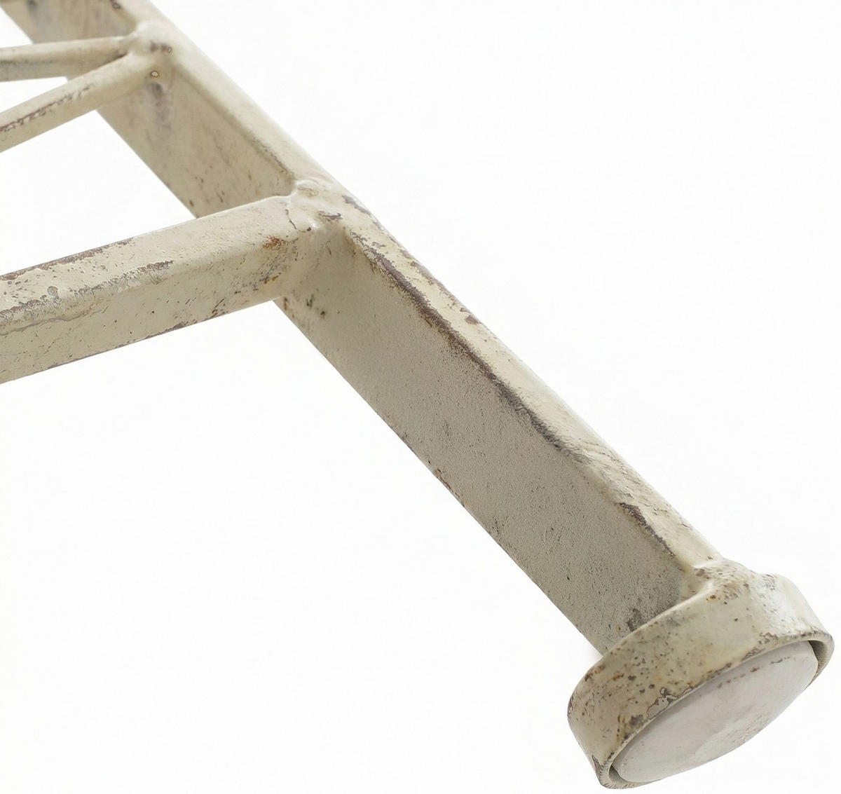 GARTENKLAPPSTUHL Metall Antik-Creme - Creme, Metall (40/95/40cm) - CLP