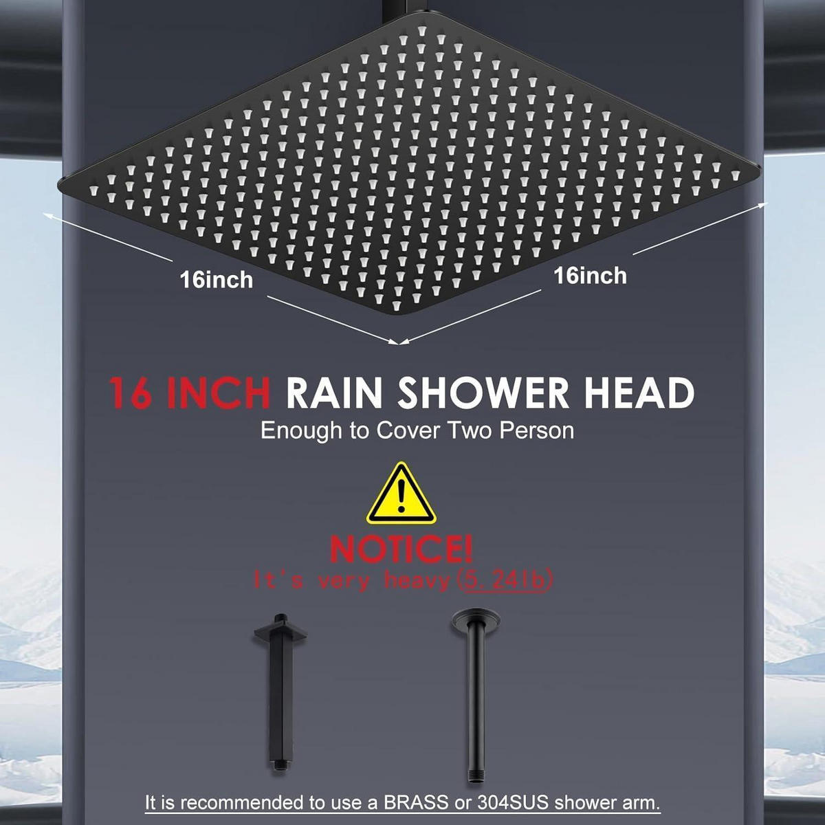 REGENDUSCHE 40 cm Edelstahl Schwarz - Schwarz, Metall (40/12.7/40cm)