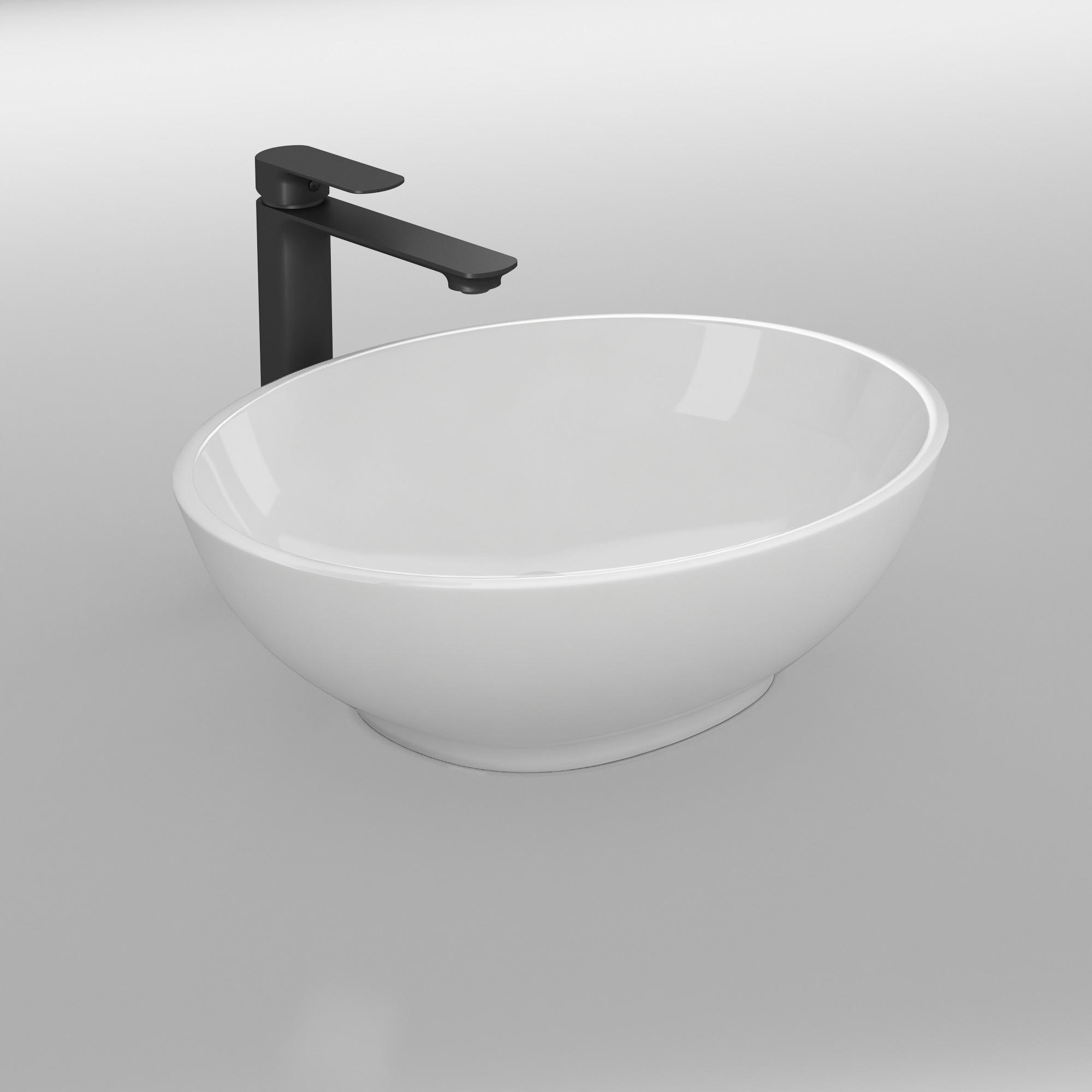 WASCHBECKEN mit pflegeleichter Oberfläche Weiß 41,5 / 33,5 / 13 cm - Weiß Hochglanz, Keramik (33.5/13/41.5cm) - EMKE