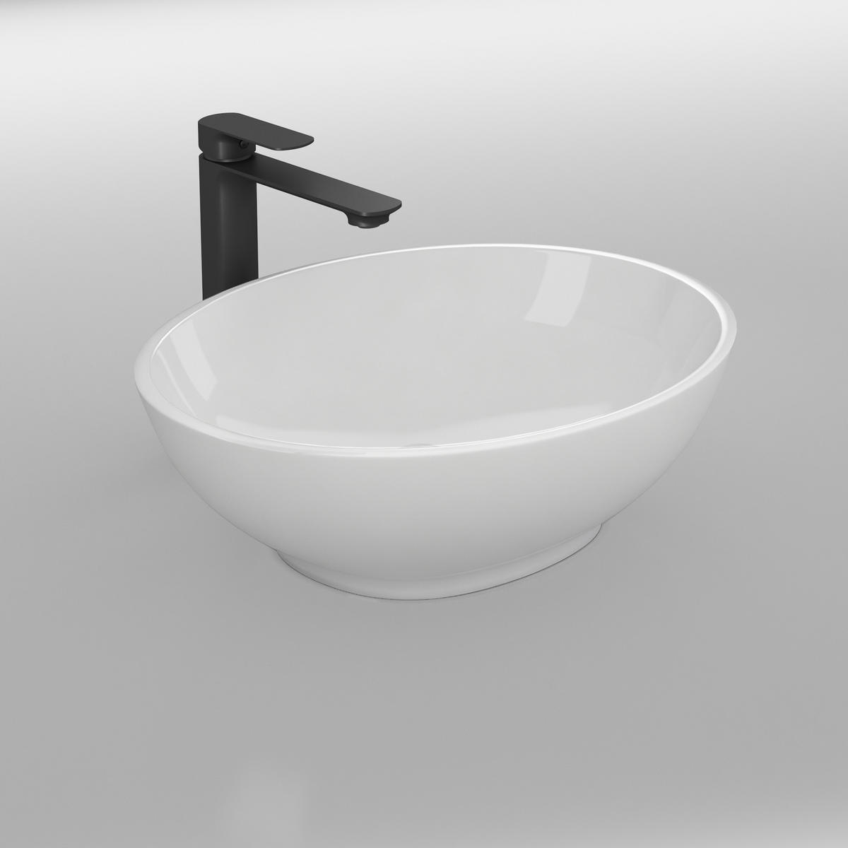 WASCHBECKEN mit pflegeleichter Oberfläche Weiß 41,5 / 33,5 / 13 cm - Weiß Hochglanz, Keramik (33.5/13/41.5cm) - EMKE