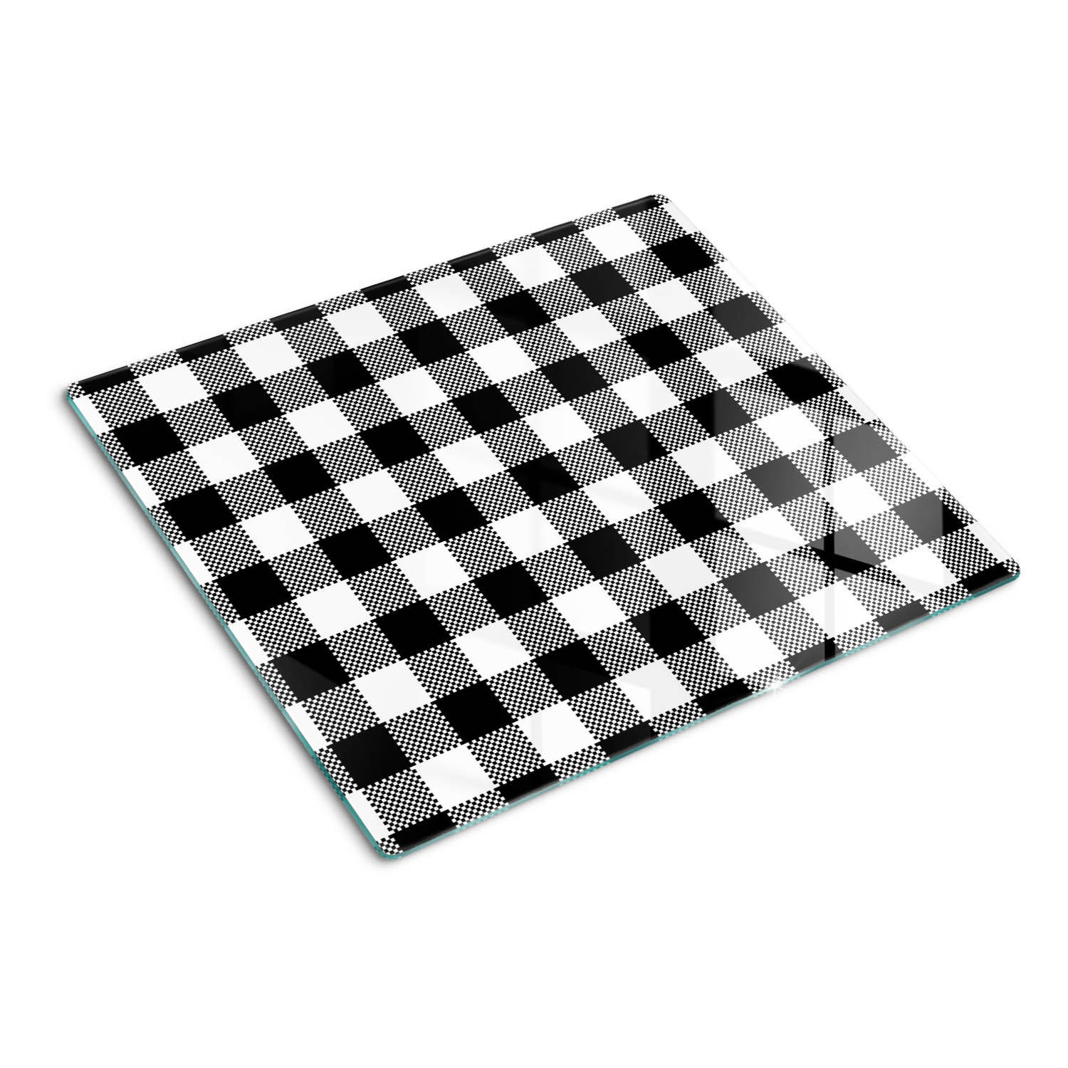Tulup Glasplatte Schwarz 60x0.4x52 cm