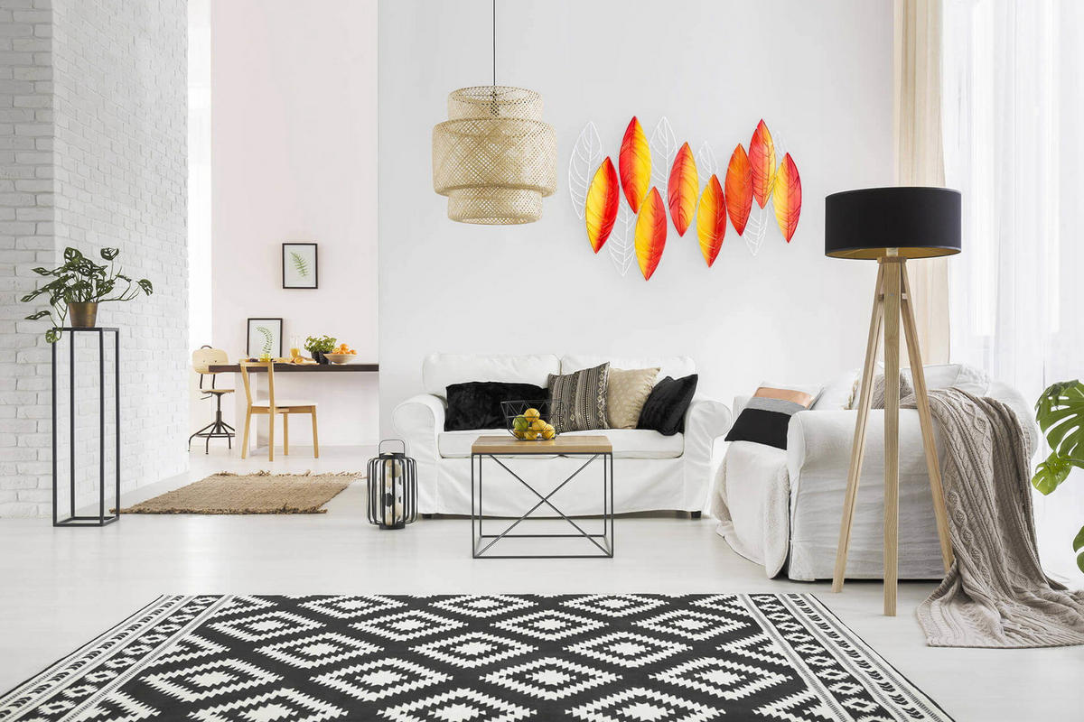 WANDDEKO Orange 117/82 cm - Orange, Metall (7.95/82/8cm) - KUNSTLOFT