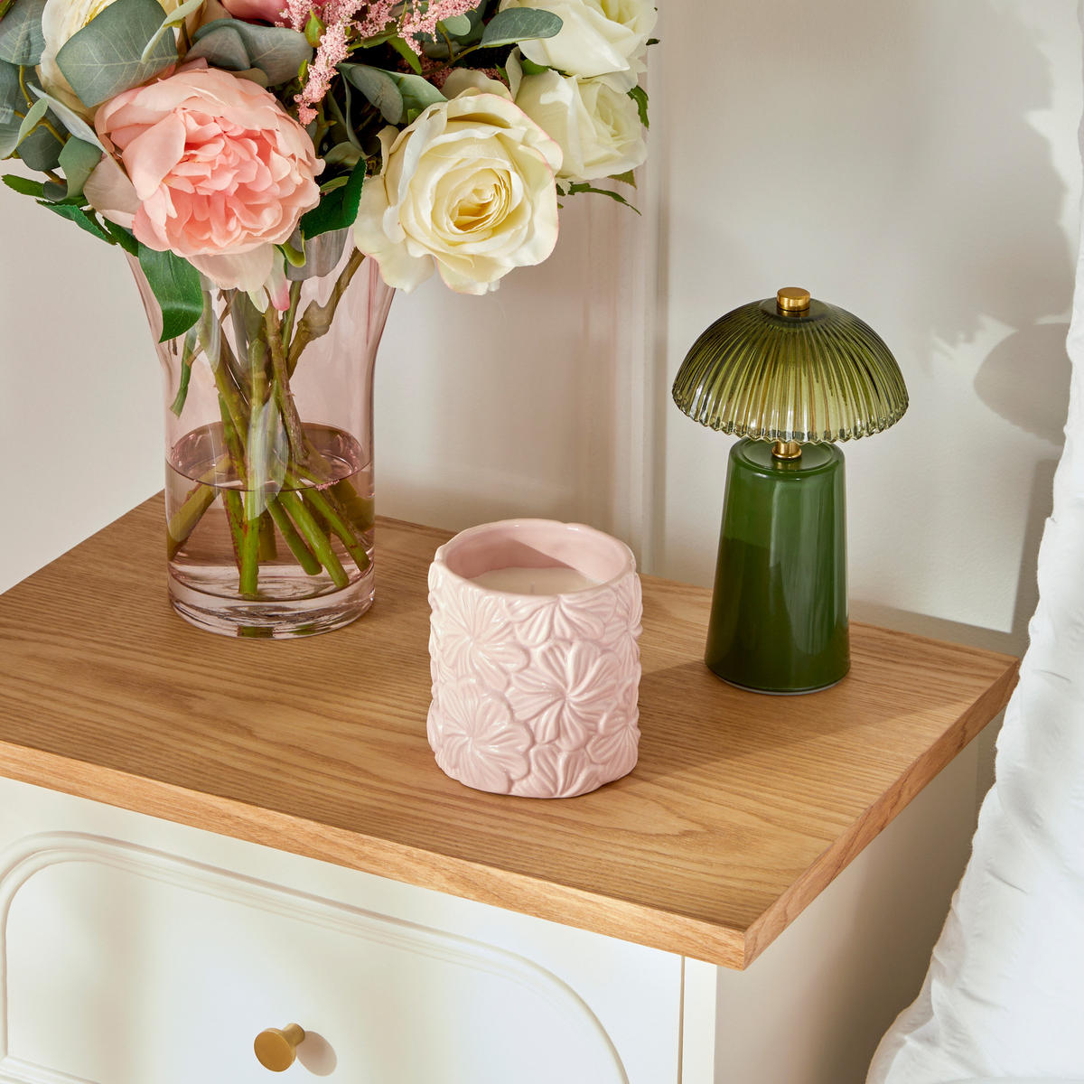 GLASVASE 17/17/23,5 cm - Rosa, Glas (17/23.5cm) - Atmosphera Createur d´interieur