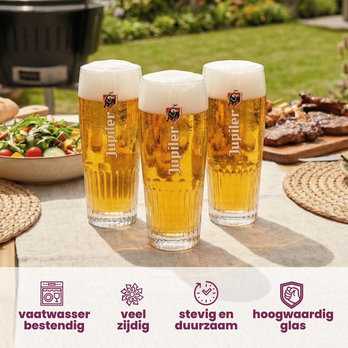 BIERGLAS 330 ml - 6 Stück - Transparent, Glas (0.33L) - Jupiler