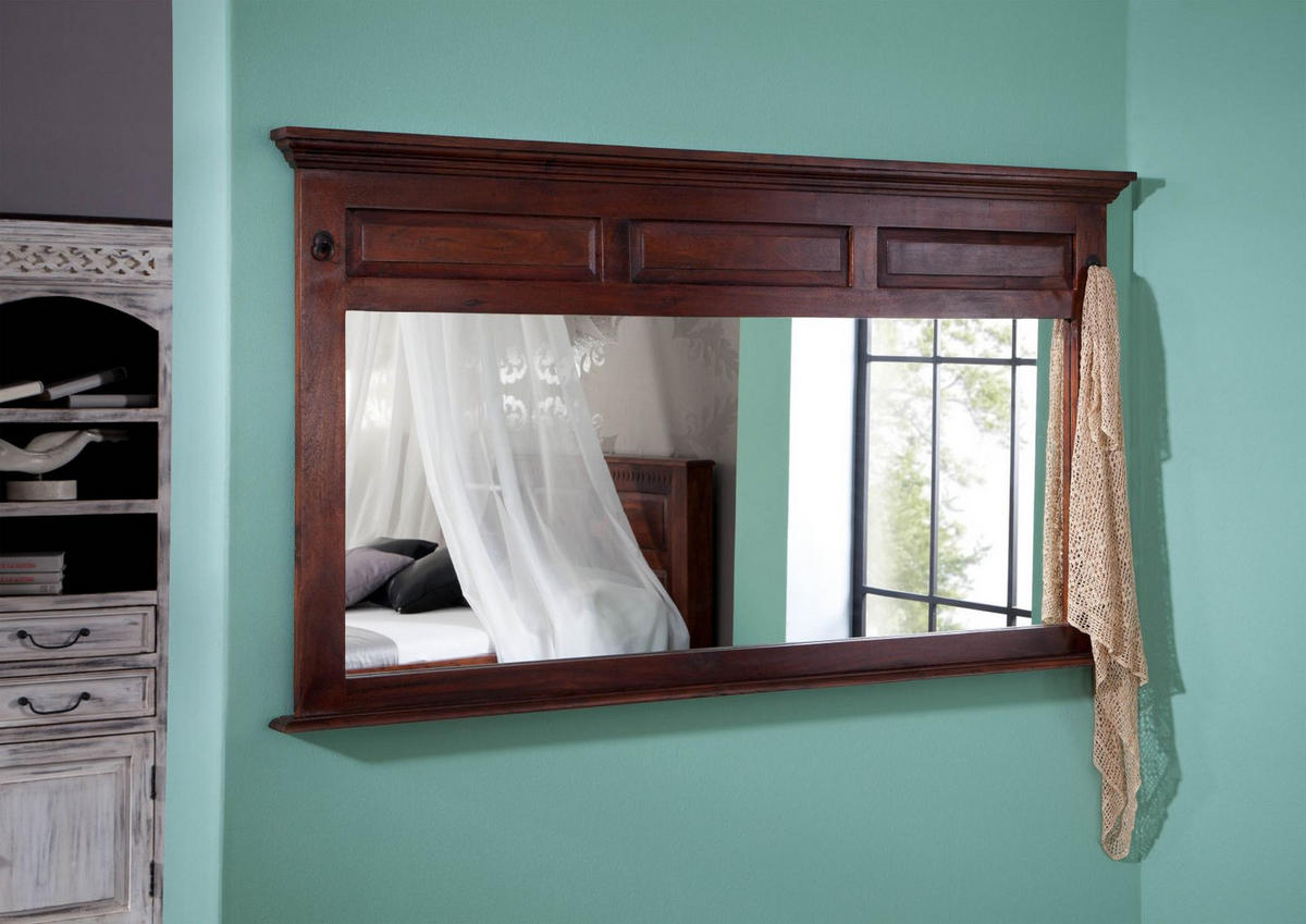 SPIEGEL Akazie 160x7x87 nougat lackiert OXFORD #405 - Dunkelbraun, Holz (160/87/7cm) - Massivmoebel24