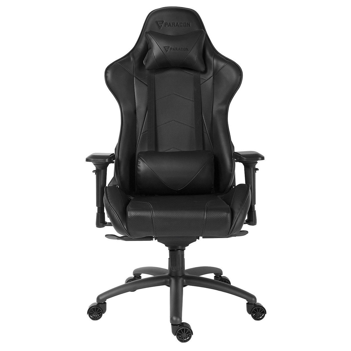 GAMING-STUHL Paracon Knight Kunstleder Schwarz - Schwarz, Leder/Textil (69/130/56cm) - ebuy24