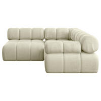 ECKSOFA modulares Sofa Mende-L1 - 190x190x70 cm Beige Velours - Beige, Holzwerkstoff/Textil (190/190cm) - ALTDECOR