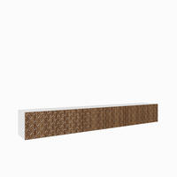 TV-SCHRANK Cali 300 cm, sechstürig, weiß, catania - Weiß/Braun, Kunststoff (300/41/40cm) - Margaret Hadas24