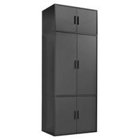 KLEIDERSCHRANK Der Grenzenlose - Anthrazit, Holzwerkstoff (90/234/58cm) - Mokebo