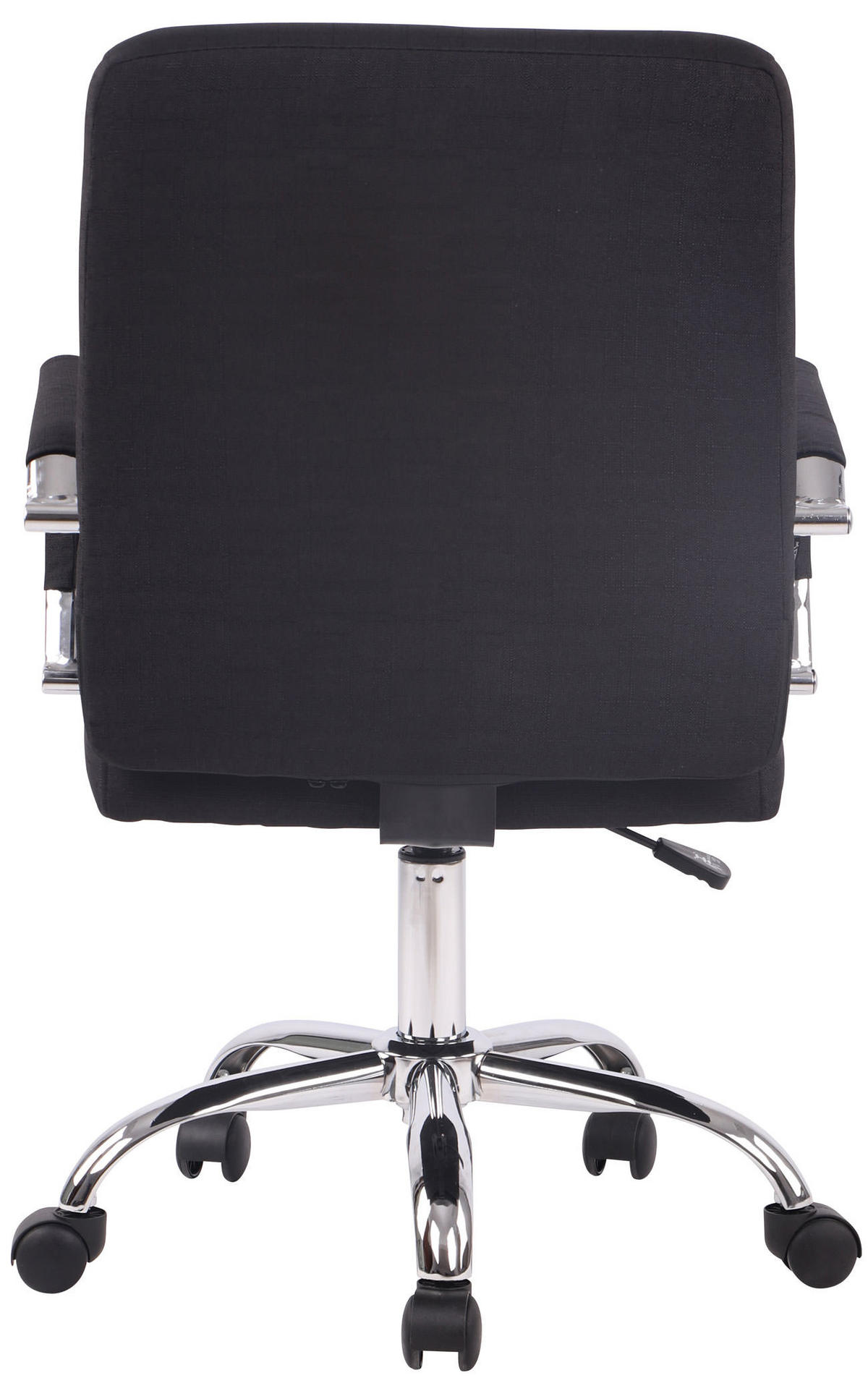 DREHSTUHL Stoff schwarz - Chromfarben/Schwarz, Textil/Metall (58/92/65cm) - CLP