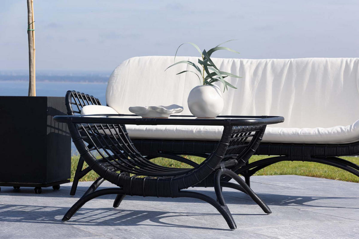 GARTENTISCH schwarz - Schwarz, Holzwerkstoff (96/60/47cm) - ebuy24