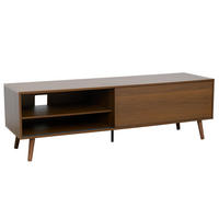 TV-SCHRANK, dunkles Holzeffekt - Braun, Holz (45/50/160cm) - Oviala