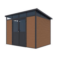 GARTENHAUS Aluminium WPC 278/218/226 cm Teak - Braun, Metall (278/226/218cm) - WEIDE