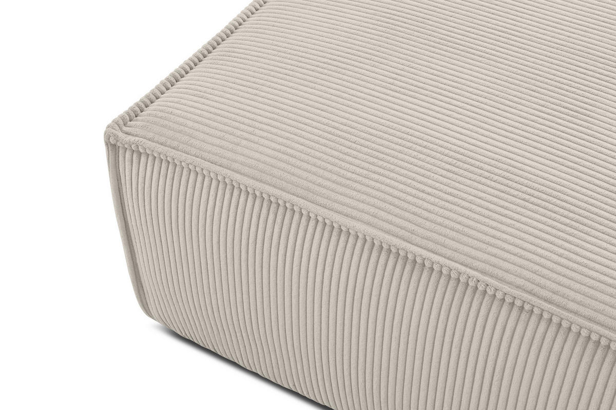 SITZPOUF NAPI gefederte Sitzfläche, creme - Creme/Schwarz, Textil (83/45/83cm) - KONSIMO®