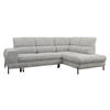 ECKSOFA Clinton, Seite: Rechts - Hellgrau/Schwarz, Holz/Kunststoff (253/174cm) - MIRJAN24
