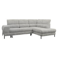 ECKSOFA Clinton, Seite: Rechts - Hellgrau/Schwarz, Holz/Kunststoff (253/174cm) - MIRJAN24