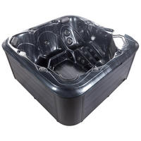 WHIRLPOOL 6-Sitzer Grau Tularosa - Silberfarben/Schwarz, Kunststoff (210/90/210cm) - Beliani