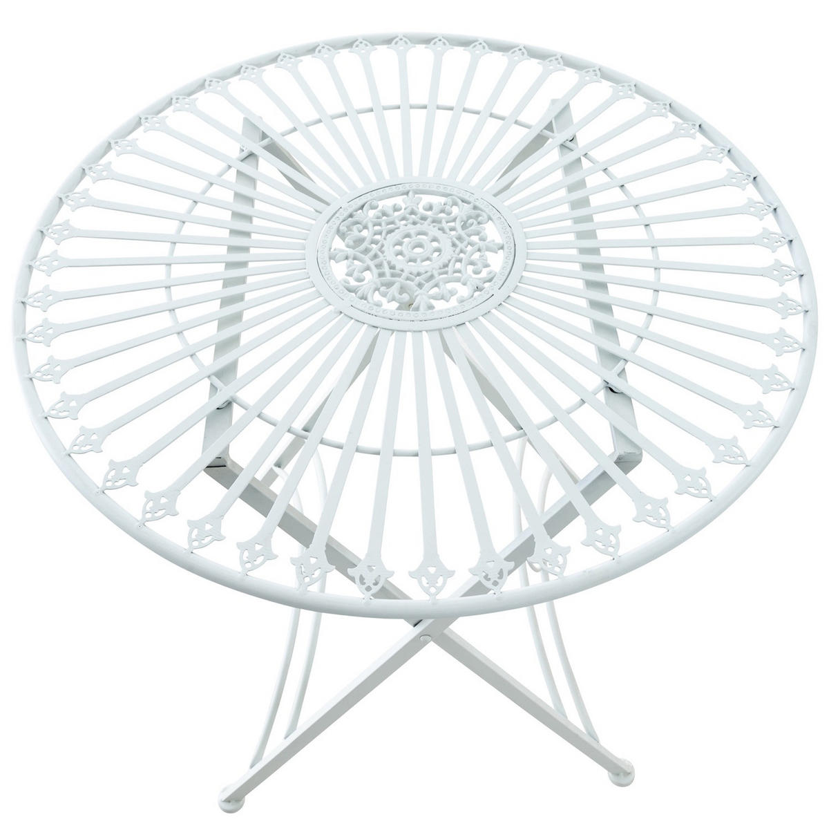 GARTENTISCH Thegel weiß - Weiß, Metall (71/71/71cm) - TPFGarden