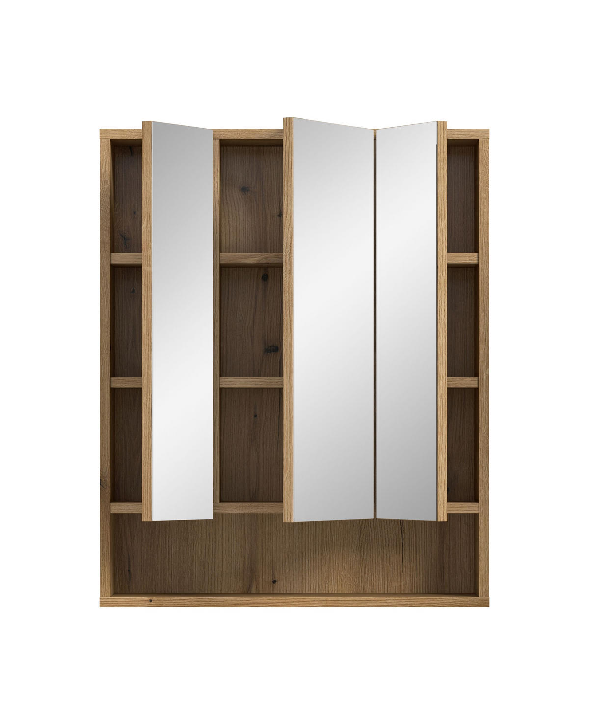 SPIEGELSCHRANK Aqua Evoke Oak 60/18/74 cm - Braun, Holzwerkstoff (60/74/18cm) - Xonox