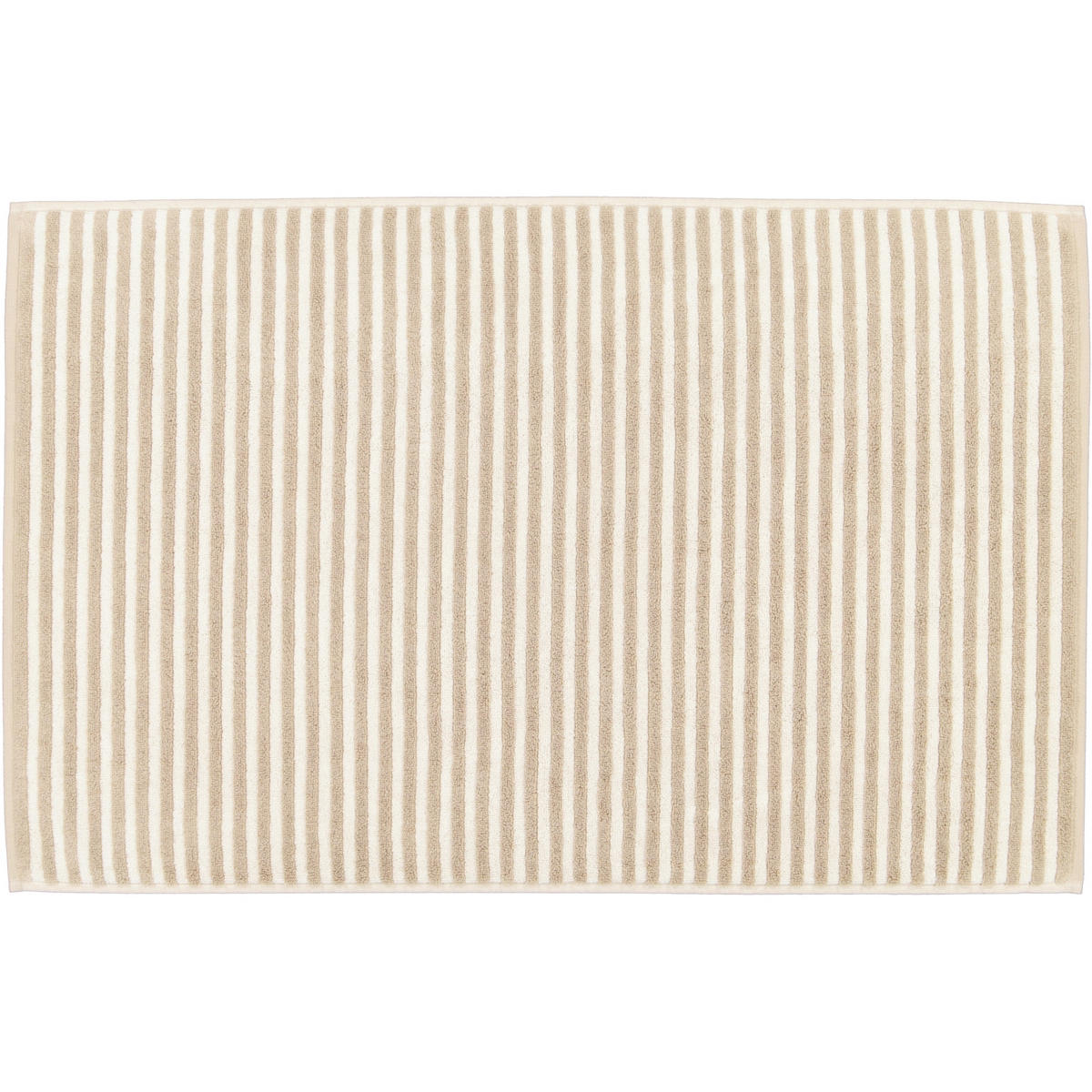 BADEMATTE TWO-TONE STRIPES 480 SAND - 33 - Beige, Textil (50/80cm) - Cawoe