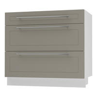 SCHUBLADENUNTERSCHRANK Kvantum D3A/90 90 / 50 / 82cm - Beige/Weiß, Holz/Holzwerkstoff (90/82/50cm) - Feldmann-Wohnen
