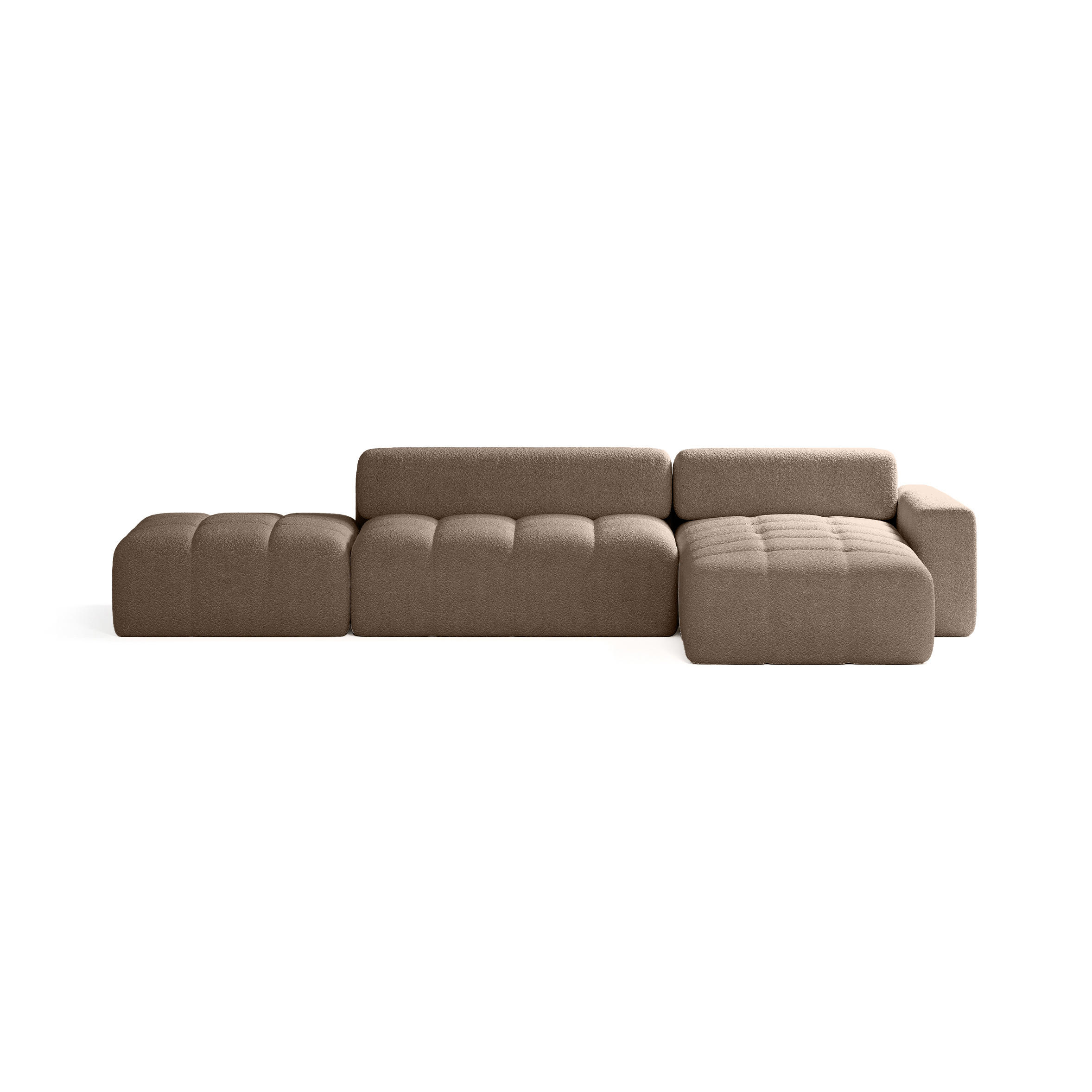 ECKSOFA RIFU LA mit Schlaffunktion, Braun - Braun, Textil (363/185cm) - Fedve
