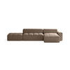 ECKSOFA RIFU LA mit Schlaffunktion, Braun - Braun, Textil (363/185cm) - Fedve
