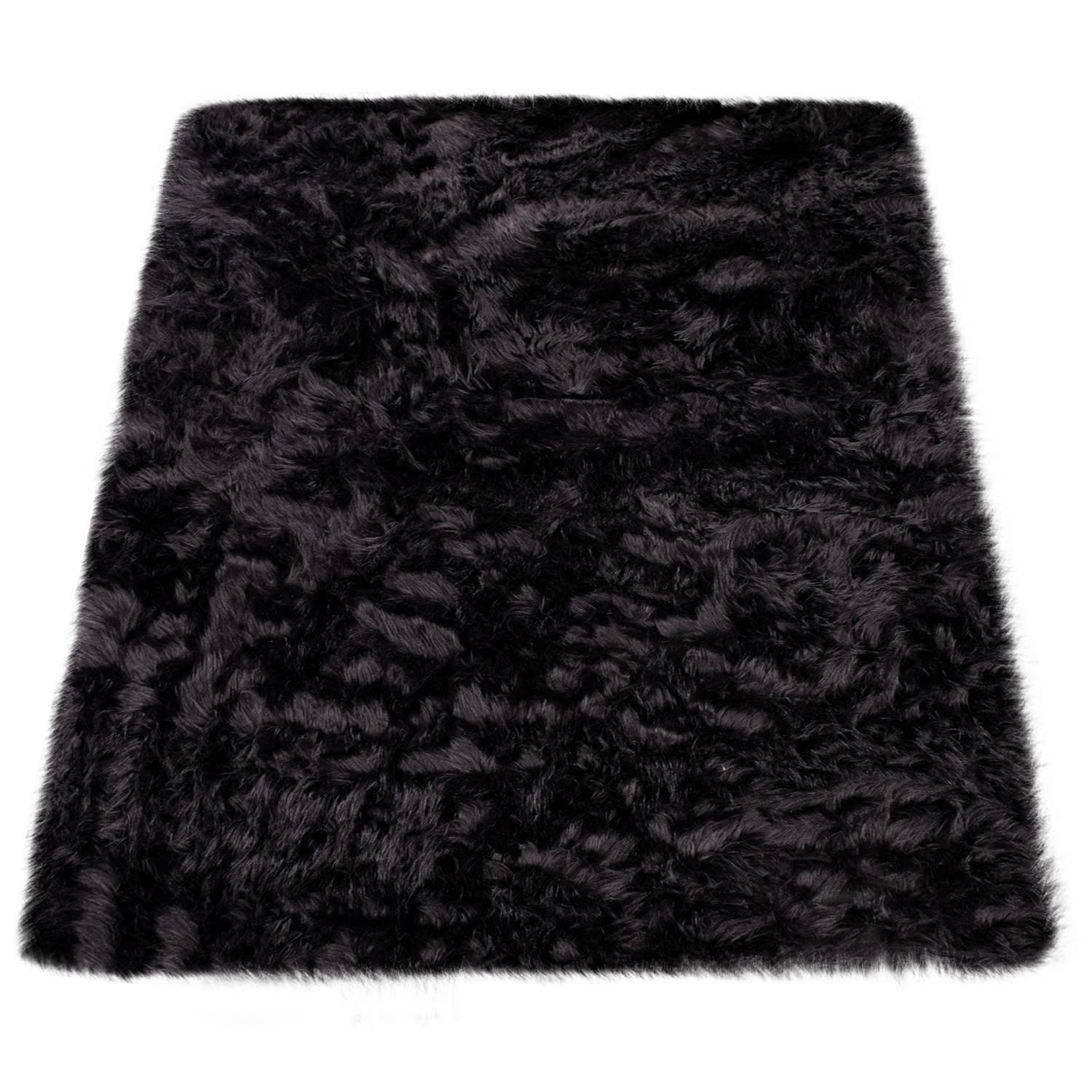 HOCHFLORTEPPICH Waschbar, einfarbig, Schwarz, 40 x 60 cm - Schwarz, Textil (40/60cm) - KADIMA DESIGN