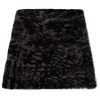 HOCHFLORTEPPICH Waschbar, einfarbig, Schwarz, 40 x 60 cm - Schwarz, Textil (40/60cm) - KADIMA DESIGN