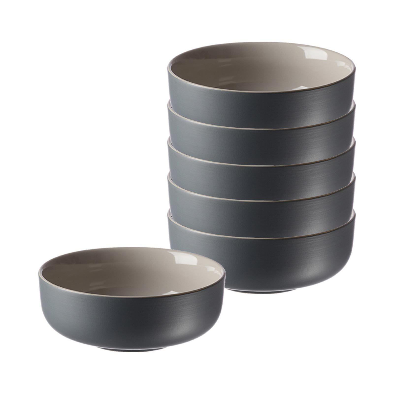 MÜSLISCHALEN Jasper Grau ø 14.0 cm 6er Set - Grau, Keramik (14cm) - Ritzenhoff Breker