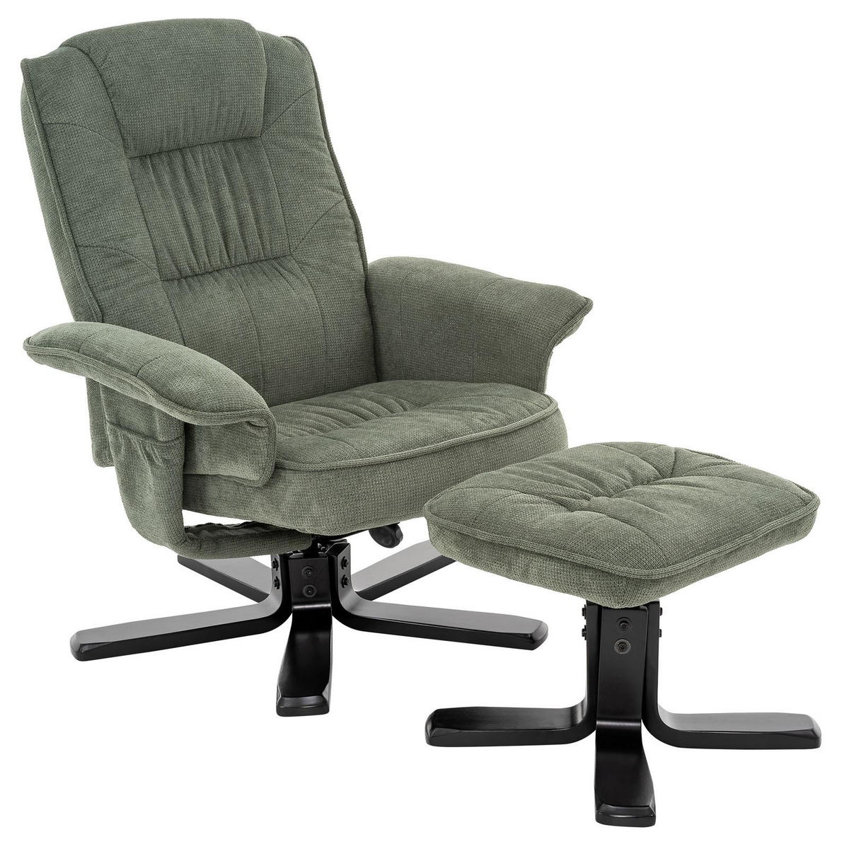 RELAXSESSEL CHARLY - Schwarz/Grün, Textil (76/87/61cm) - IDIMEX