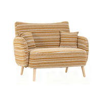 2-SITZER Sessel mit Armlehnen & Seitentasche, modernes Stoffsofa Gelb - Gelb, Textil/Metall (121/87/81cm) - PARAFTA HOME