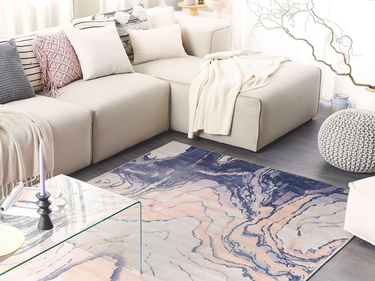 KURZFLOR-TEPPICH Gebze 230/160 cm - Multicolor, Kunststoff (160/230cm) - Beliani