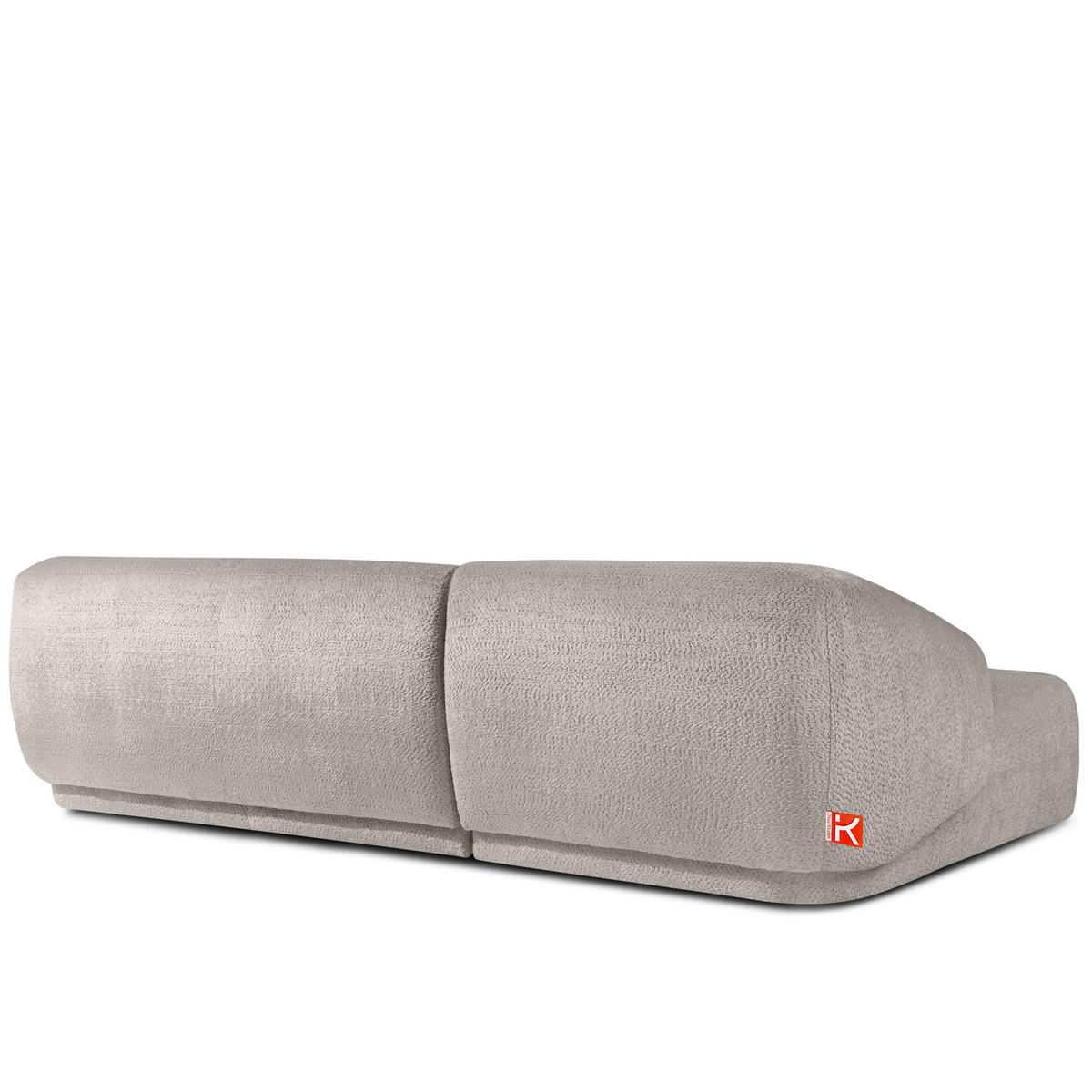 ECKSOFA LINKS VIRA, Kühles Braun, Chenille - Graubraun/Schwarz, Holz/Holzwerkstoff (300/160cm) - KONSIMO®