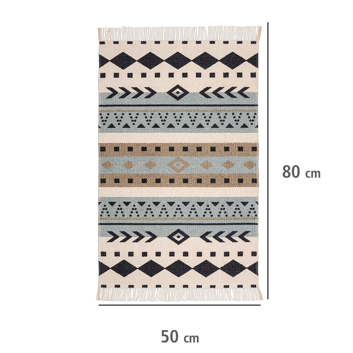 BADTEPPICH Kasi 50/80 cm - Multicolor, Naturmaterialien (50/80cm)