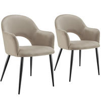 ARMLEHNSTUHL 2er Set Sachel 57 x 61 5 x 87 5 cm taupe - Taupe, Kunststoff (57/87.5/61.5cm) - tectake