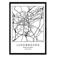 POSTER Luxemburg Skandinavischen Stil A3 Rahmenlos - Klar, Papier (29.7/5/42cm) - Nacnic