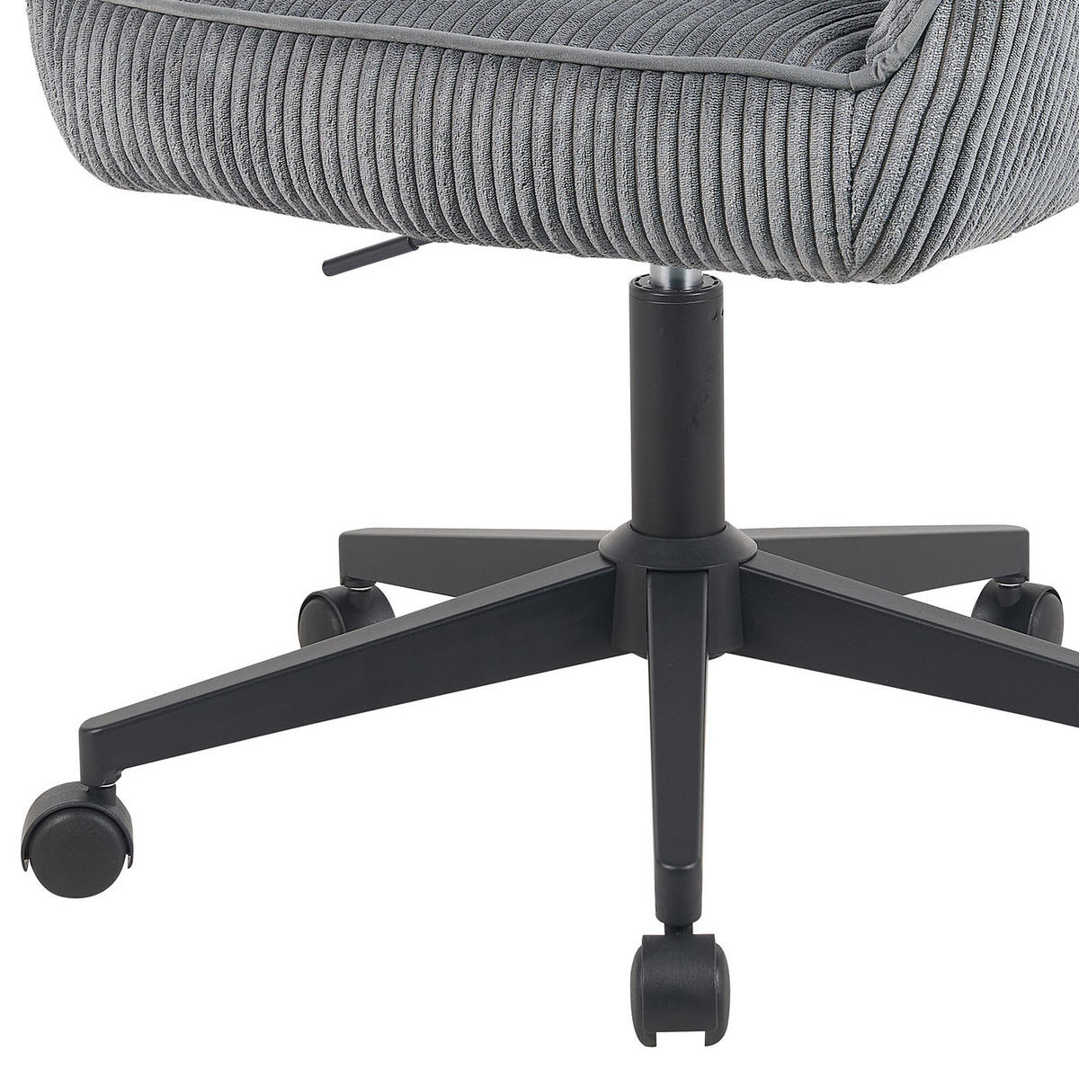 BÜROSTUHL Mika-Elio 2er-Set - Schwarz/Grau, Textil/Metall (60/79/61cm) - DUBI Möbel
