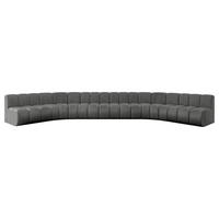WOHNLANDSCHAFT modulares Sofa Montra-U2 - 581x174x70 cm Dunkelgrau - Dunkelgrau, Holzwerkstoff/Textil (581/70/174cm) - ALTDECOR