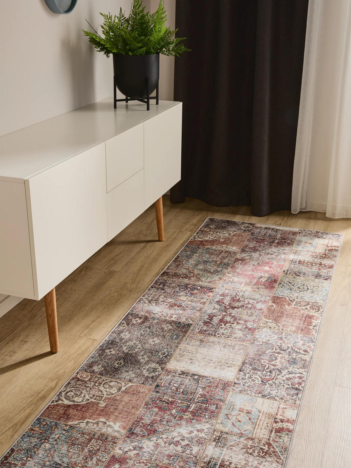 TEKAŠKI preproga George večbarvna/rjava 80x240 cm - večbarvno/rjava, umetna masa (80/240cm) - benuta