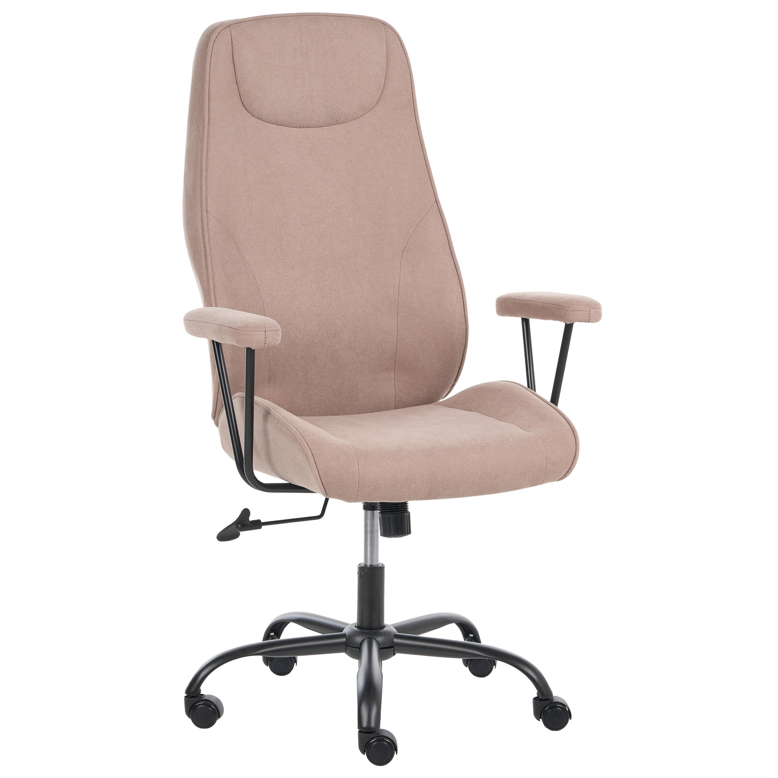 BÜROSTUHL Stoff Taupe Titan - Taupe, Textil (72/118/65cm) - Beliani