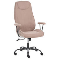 BÜROSTUHL Stoff Taupe Titan - Taupe, Textil (72/118/65cm) - Beliani